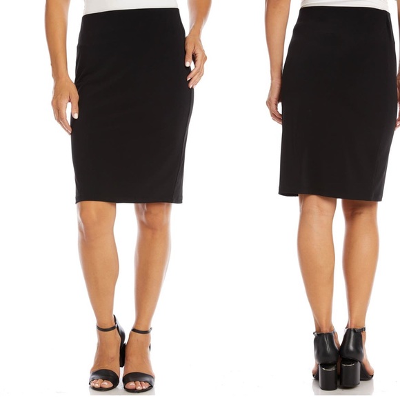 Karen Kane Dresses & Skirts - Karen Kane Black Pencil Skirt Large Classic Stretch Work Office Wardrobe Staple